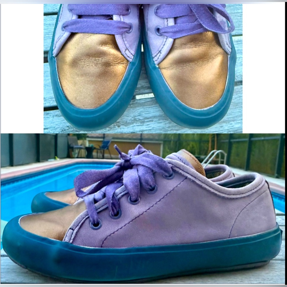 CAMPER PURPLE GOLD TRAINERS WOMENS SIZE US 5 UK 5